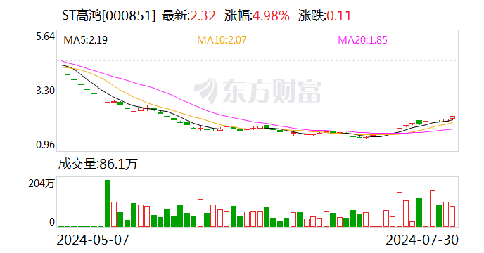 ST高鸿:因涉嫌信披违法违规 证监会决定对公司立案