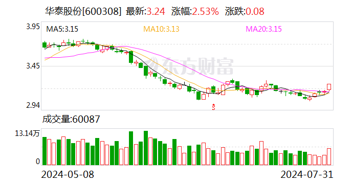 华泰股份:累计回购公司股份2528万股