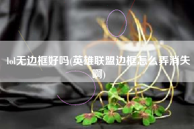 lol怎么设置边框(lol中边框怎么设置)