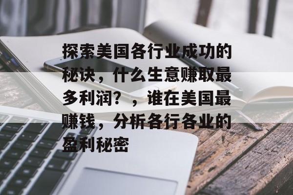 探索美国各行业成功的秘诀，什么生意赚取最多利润？，谁在美国最赚钱，分析各行各业的盈利秘密
