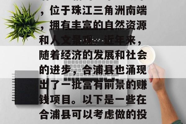 合浦县作为广西壮族自治区下辖的一个地级市,位于珠江三角洲南端,拥有丰富的自然资源和人文景观。近年来,随着经济的发展和社会的进步,合浦县也涌现出了一批富有前景的赚钱项目。以下是一些在合浦县可以考虑做的投资项目。,合浦县热门赚钱投资项目推荐 合浦县作为广西壮族自治区下辖的一个地级市,位于珠江三角洲南端,拥有丰富的自然资源和人文景观。近年来,随着经济的发展和社会的进步,合浦县也涌现出了一批富有前景的赚钱项目。以下是一些在合浦县可以考虑做的投资项目。,合浦县热门赚钱投资项目推荐
