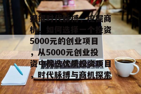把握时代脉搏,挖掘商机,如何选择一个投资5000元的创业项目,从5000元创业投资中筛选优质投资项目,时代脉搏与商机探索 把握时代脉搏,挖掘商机,如何选择一个投资5000元的创业项目,从5000元创业投资中筛选优质投资项目,时代脉搏与商机探索