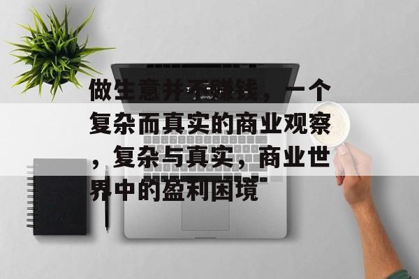 做生意并不赚钱，一个复杂而真实的商业观察，复杂与真实，商业世界中的盈利困境