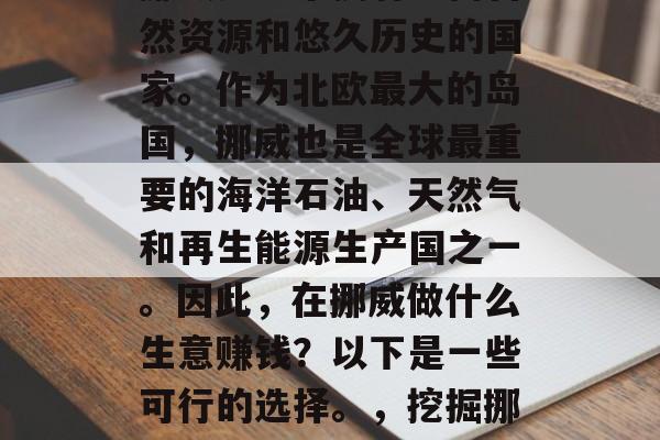 挪威是一个拥有丰富自然资源和悠久历史的国家。作为北欧最大的岛国,挪威也是全球最重要的海洋石油、天然气和再生能源生产国之一。因此,在挪威做什么生意赚钱?以下是一些可行的选择。,挖掘挪威资源的盈利方式 挪威是一个拥有丰富自然资源和悠久历史的国家。作为北欧最大的岛国,挪威也是全球最重要的海洋石油、天然气和再生能源生产国之一。因此,在挪威做什么生意赚钱?以下是一些可行的选择。,挖掘挪威资源的盈利方式
