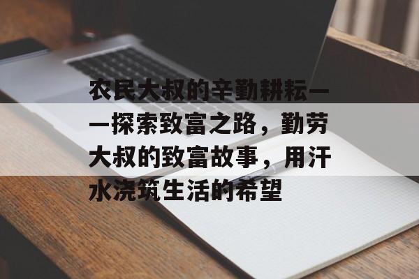 农民大叔的辛勤耕耘——探索致富之路，勤劳大叔的致富故事，用汗水浇筑生活的希望