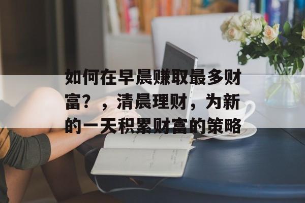 如何在早晨赚取最多财富?,清晨理财,为新的一天积累财富的策略 如何在早晨赚取最多财富?,清晨理财,为新的一天积累财富的策略