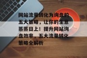 网站流量转化为询盘的五大策略，让你的生意蒸蒸日上！提升网站询盘效率，五大流量转化策略全解析