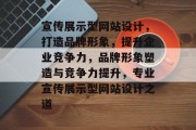 宣传展示型网站设计，打造品牌形象，提升企业竞争力，品牌形象塑造与竞争力提升，专业宣传展示型网站设计之道