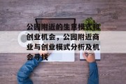 公园附近的生意模式和创业机会，公园附近商业与创业模式分析及机会寻找