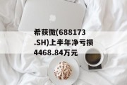 希荻微(688173.SH)上半年净亏损4468.84万元