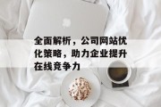 全面解析，公司网站优化策略，助力企业提升在线竞争力