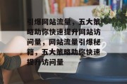 引爆网站流量，五大策略助你快速提升网站访问量，网站流量引爆秘籍，五大策略助你快速提升访问量