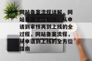 网站备案流程详解，网站备案流程解析，从申请到审核再到上线的全过程，网站备案流程，从申请到上线的全方位指南