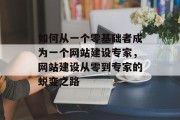 如何从一个零基础者成为一个网站建设专家，网站建设从零到专家的蜕变之路