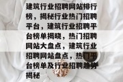 建筑行业招聘网站排行榜，揭秘行业热门招聘平台，建筑行业招聘平台榜单揭晓，热门招聘网站大盘点，建筑行业招聘网站盘点，热门平台榜单及行业招聘趋势揭秘