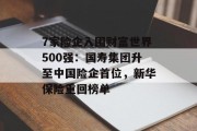 7家险企入围财富世界500强：国寿集团升至中国险企首位，新华保险重回榜单