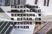 打造正规营销型网站，策略、技术与实践，打造正规营销型网站，策略、技术与实践，打造正规营销型网站，策略、技术与实践