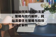 网站如何有效投放流量，策略与技巧解析，网站流量优化策略与投放技巧全解析