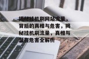 揭秘挂机刷网站流量，背后的真相与危害，揭秘挂机刷流量，真相与潜在危害全解析