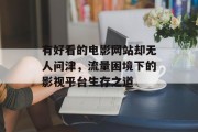 有好看的电影网站却无人问津，流量困境下的影视平台生存之道