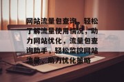 网站流量包查询，轻松了解流量使用情况，助力网站优化，流量包查询助手，轻松监控网站流量，助力优化策略