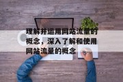 理解并运用网站流量的概念，深入了解和使用网站流量的概念