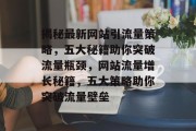 揭秘最新网站引流量策略，五大秘籍助你突破流量瓶颈，网站流量增长秘籍，五大策略助你突破流量壁垒