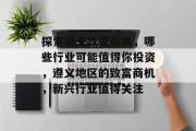 探索遵义致富商机，哪些行业可能值得你投资，遵义地区的致富商机，新兴行业值得关注
