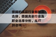 德国的高薪行业和职业选择，德国高薪行业及职业选择分析，从IT到咨询