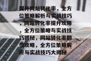 提升网站转化率，全方位策略解析与实战技巧，网站转化率提升攻略，全方位策略与实战技巧揭秘，网站转化率翻倍攻略，全方位策略解析与实战技巧大揭秘