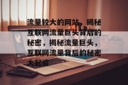 流量较大的网站，揭秘互联网流量巨头背后的秘密，揭秘流量巨头，互联网流量背后的秘密大起底