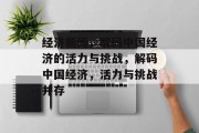 经济新闻，解码中国经济的活力与挑战，解码中国经济，活力与挑战并存