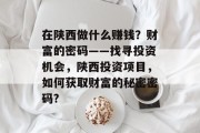 在陕西做什么赚钱?财富的密码——找寻投资机会,陕西投资项目,如何获取财富的秘密密码? 在陕西做什么赚钱?财富的密码——找寻投资机会,陕西投资项目,如何获取财富的秘密密码?
