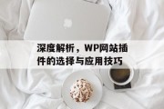 深度解析，WP网站插件的选择与应用技巧