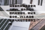 深度解析网站流量查询工具UV，提升网站价值的关键指标，网站流量分析，UV工具深度解析与网站价值提升之道