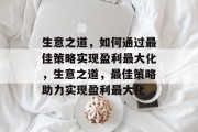 生意之道,如何通过最佳策略实现盈利最大化,生意之道,最佳策略助力实现盈利最大化 生意之道,如何通过最佳策略实现盈利最大化,生意之道,最佳策略助力实现盈利最大化