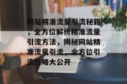网站精准流量引流秘籍，全方位解析精准流量引流方法，揭秘网站精准流量引流，全方位引流策略大公开