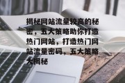 揭秘网站流量较高的秘密，五大策略助你打造热门网站，打造热门网站流量密码，五大策略大揭秘