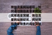 微信流量网站崛起，如何通过微信卖流量网站实现商业突破，微信流量网站新纪元，揭秘微信流量销售的商业突破之道