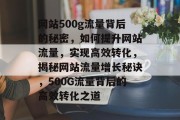 网站500g流量背后的秘密，如何提升网站流量，实现高效转化，揭秘网站流量增长秘诀，500G流量背后的高效转化之道