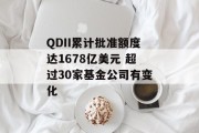 QDII累计批准额度达1678亿美元 超过30家基金公司有变化