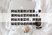 网站流量统计登录，掌握网站运营的晴雨表，网站流量监控，洞察网站运营动态的晴雨表
