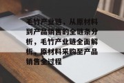 毛竹产业链，从原材料到产品销售的全链条分析，毛竹产业链全面解析，原材料采购至产品销售全过程