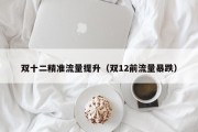 双十二精准流量提升（双12前流量暴跌）