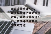 网站流量统计KPI，如何科学评估网站运营效果，网站流量统计KPI，精准评估网站运营成效之道