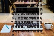 网站微营销公司哪家好？选择优质服务，实现精准转化，精选微营销公司，助力企业精准增长，微营销公司哪家好？选择优质服务，实现精准转化，精选微营销公司，助力企业精准增长。