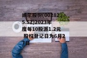 纳尔股份(002825.SZ)2023年度每10股派1.2元 股权登记日为6月27日