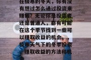 在极寒的冬天，你有没有想过怎么通过投资来赚钱？无论你是投资者还是普通人，都有可能在这个季节找到一些可以赚取收益的机会。，极寒天气下的冬季投资，赚取收益的方法和机会