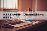 淘宝流量提升软件51（淘宝提升流量最好软件是哪个）