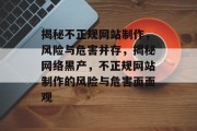 揭秘不正规网站制作，风险与危害并存，揭秘网络黑产，不正规网站制作的风险与危害面面观